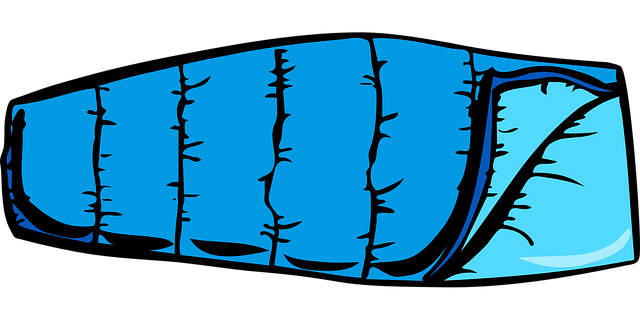 蓝色的 野营 平坦的 - 免费矢量图形