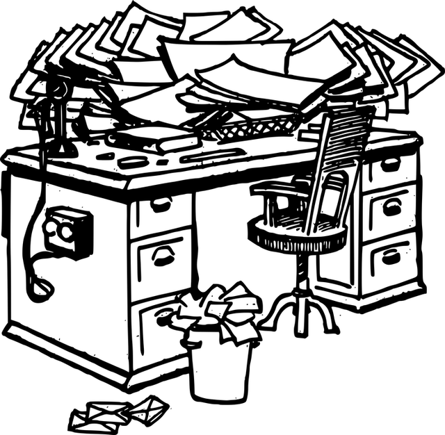 杂乱的 桌子 肮脏的 - 免费矢量图形