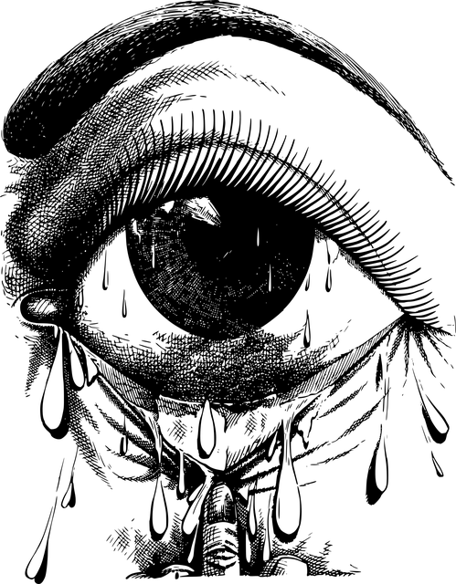 过敏 艺术 哭 - 免费矢量图形