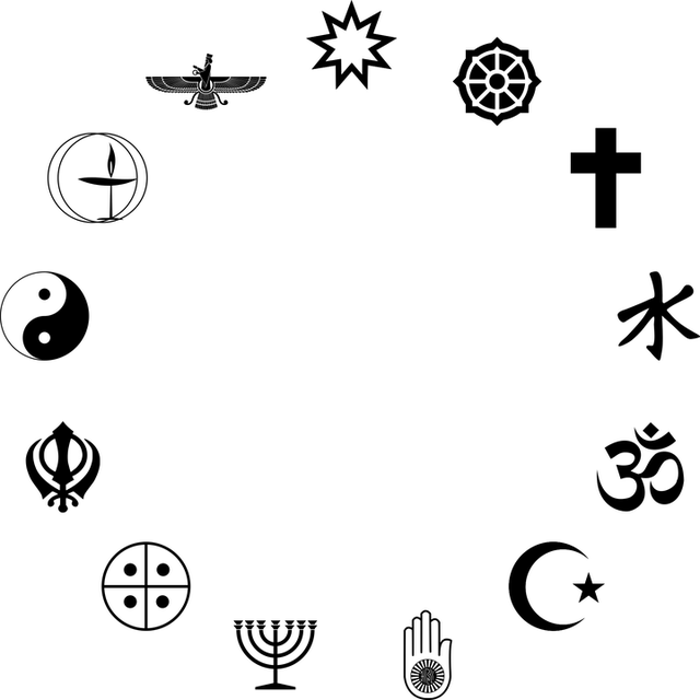 轮廓 黑色的 宗教 - 免费矢量图形