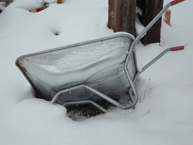 独轮车 雪堆 雪 - 上的免费照片