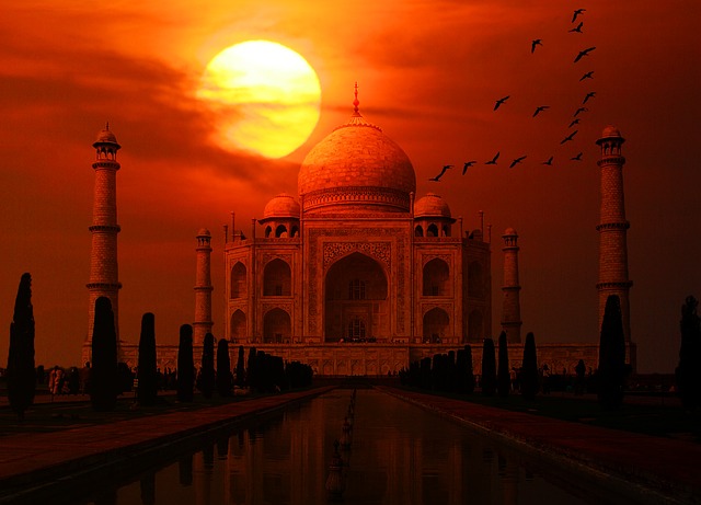 泰姬陵 印度 日落 - 上的免费照片