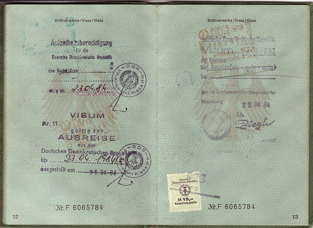 护照 签证 东德 - 上的免费照片