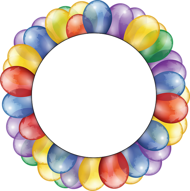 气球 圆圈 框架 - 免费矢量图形