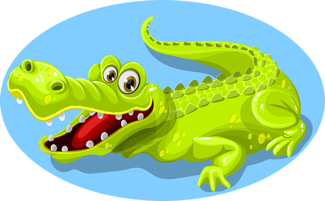 鳄鱼 绿色 动物 - 免费矢量图形