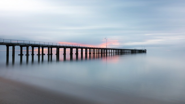 码头 海 日落 - 上的免费照片