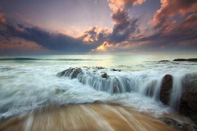 日出 海洋 波浪 - 上的免费照片