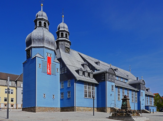 德国最大的木制教堂 克劳斯塔尔采勒费尔德 市场教会 - 上的免费照片