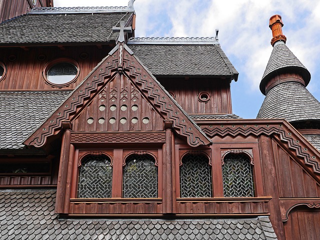 壁教会 屋顶景观 细节拍摄 - 上的免费照片