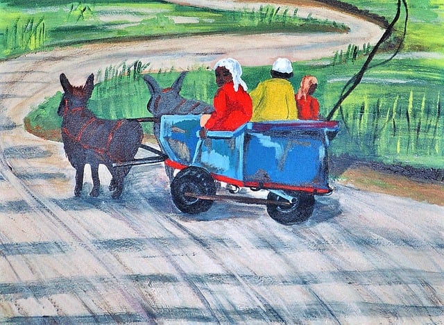 丙烯画 驴车 有创造力的 - 上的免费图片