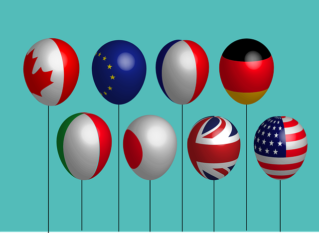 国家 旗帜 气球 - 免费矢量图形