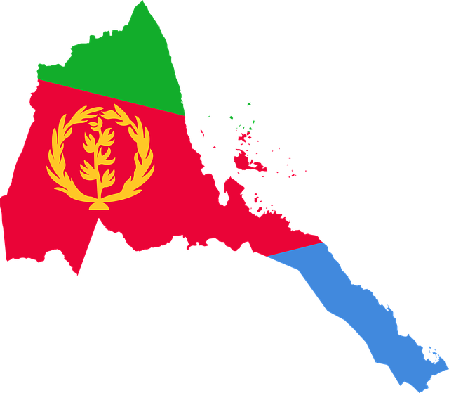 厄立特里亚 旗帜 地图 - 免费矢量图形