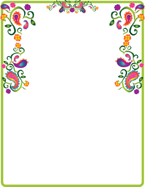 佩斯利 装饰 边境 - 免费矢量图形