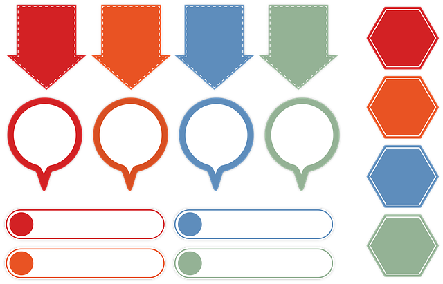 信息图 形象的 按钮 - 免费矢量图形