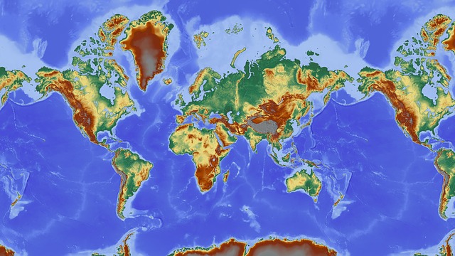 世界地图 地图 救济地图 - 上的免费图片