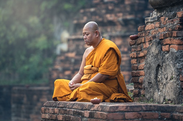 佛教徒 僧 坐着 - 上的免费照片
