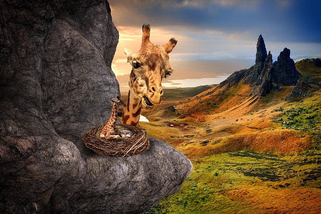 超现实的 幻想 长颈鹿 - 上的免费照片