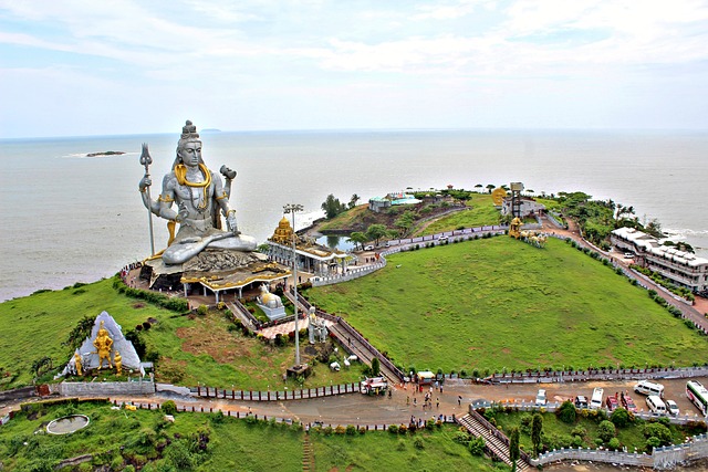 海滩 鸟瞰图 Murudeshwar - 上的免费照片