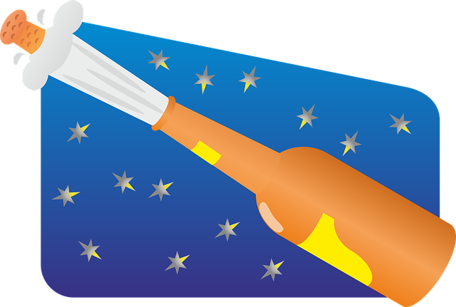 瓶子 起泡酒 香槟 - 免费矢量图形