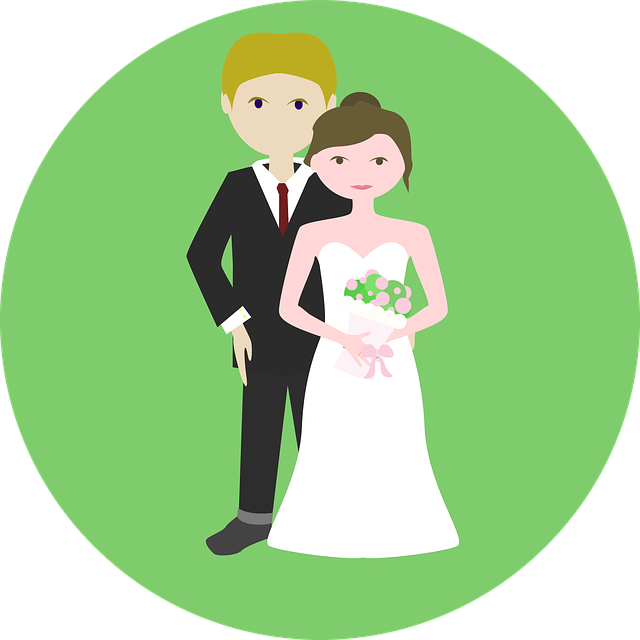 新娘和新郎 前 婚礼 - 免费矢量图形