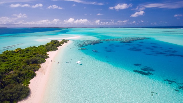马尔代夫 热带 鸟瞰图 - 上的免费照片