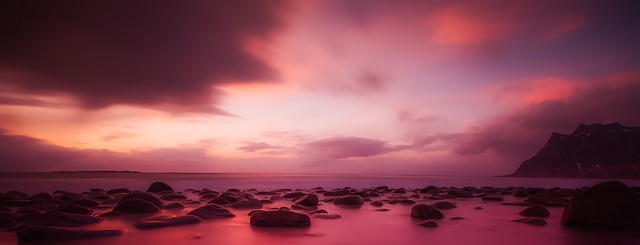 日落 海滩 岩石 - 上的免费照片