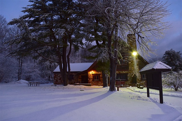 冬天 公园 石建筑 - 上的免费照片