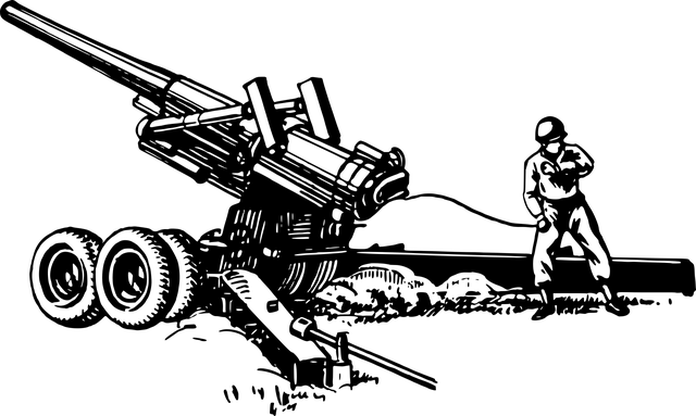 军队 炮兵 枪 - 免费矢量图形