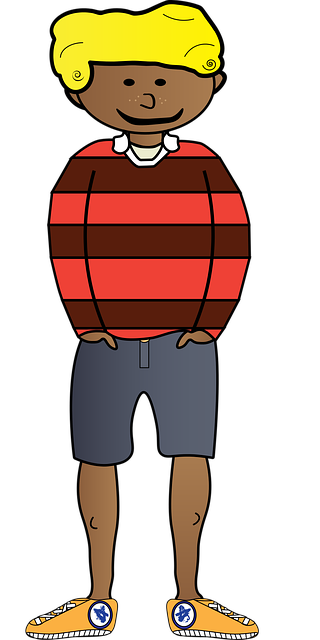 金发女郎 男孩 漫画人物 - 免费矢量图形