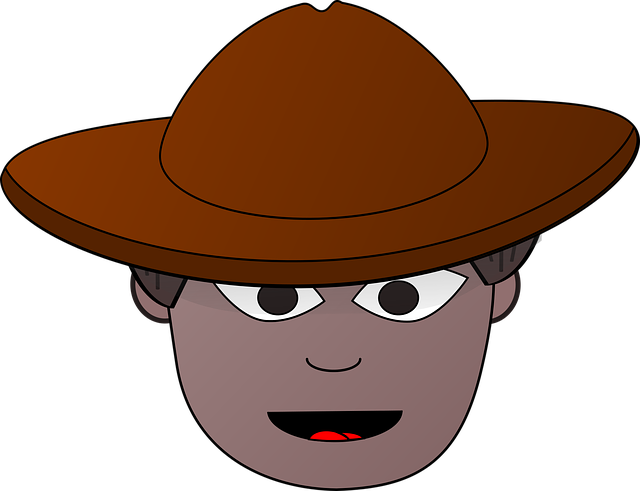 漫画人物 帽子 头 - 免费矢量图形