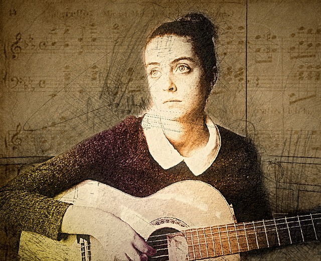 女孩 吉他 音乐 - 上的免费图片