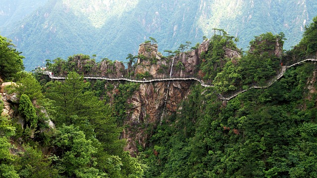 杭州大明山地质公园 悬空栈道 明妃七峰 - 上的免费照片