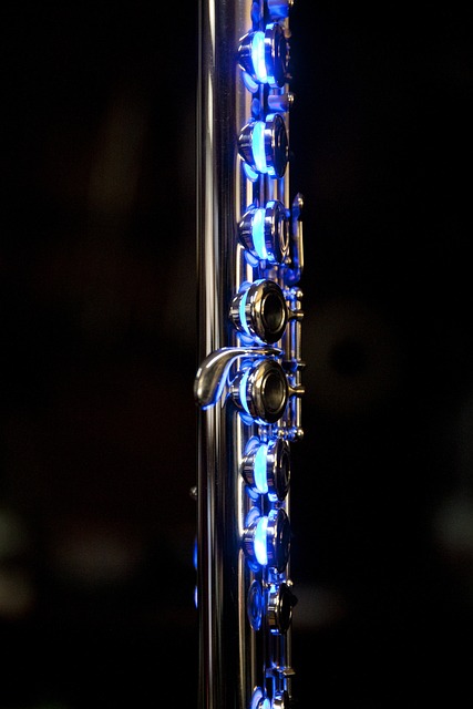 仪器 长笛 蓝色照明设备 - 上的免费照片
