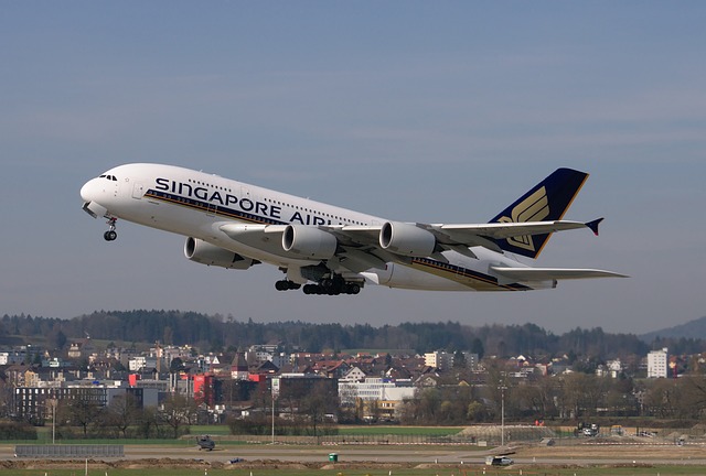飞机 新加坡航空公司 空客A380 - 上的免费照片