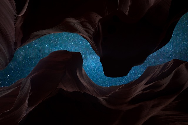 峡谷 夜晚 星星 - 上的免费照片