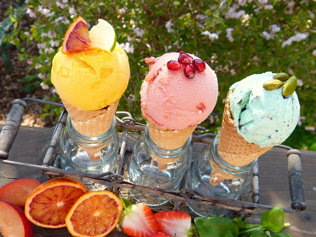 冰淇淋 口味冰淇淋 水果 - 上的免费照片