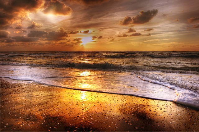 日落 海滩 海 - 上的免费照片