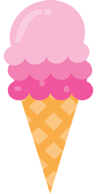 冰淇淋 锥体 粉色的 - 免费矢量图形
