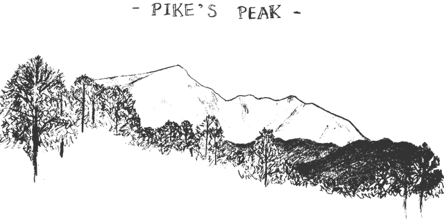 科罗拉多州 派克峰 山 - 免费矢量图形
