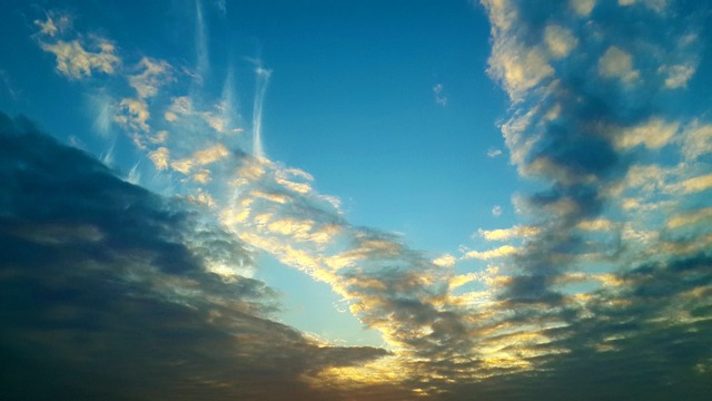 夕阳 晚霞 蓝天 - 上的免费照片