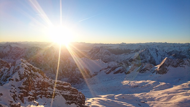太阳 日出 楚格峰 - 上的免费照片