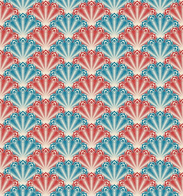 无缝啪 孔雀 羽毛 - 免费矢量图形