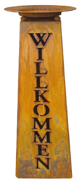 欢迎 石碑 金属 - 上的免费照片