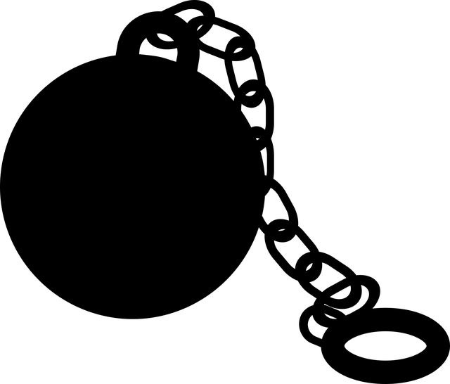 监狱 球链 囚犯 - 免费矢量图形