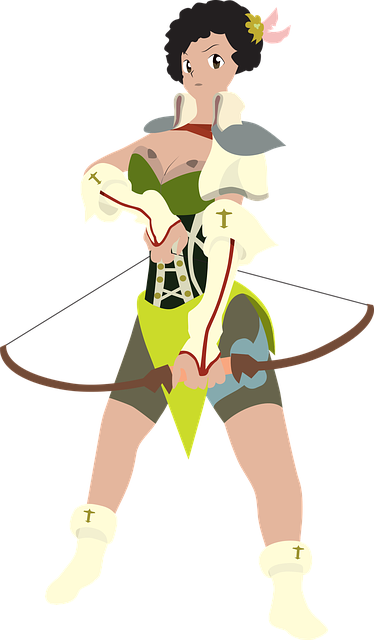 黑人女孩 黑人妇女 女性的射手 - 免费矢量图形