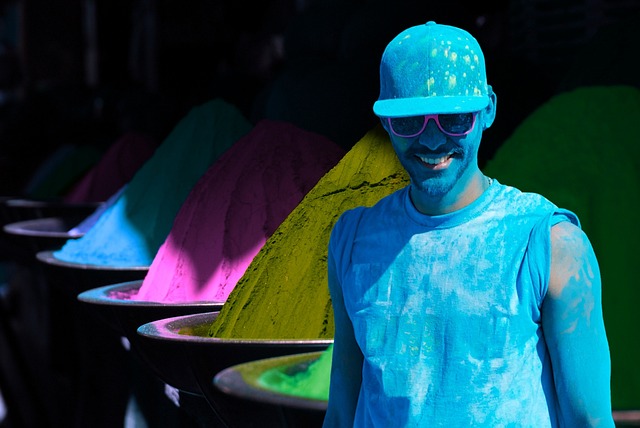 色粉 人的 蓝色的 - 上的免费照片