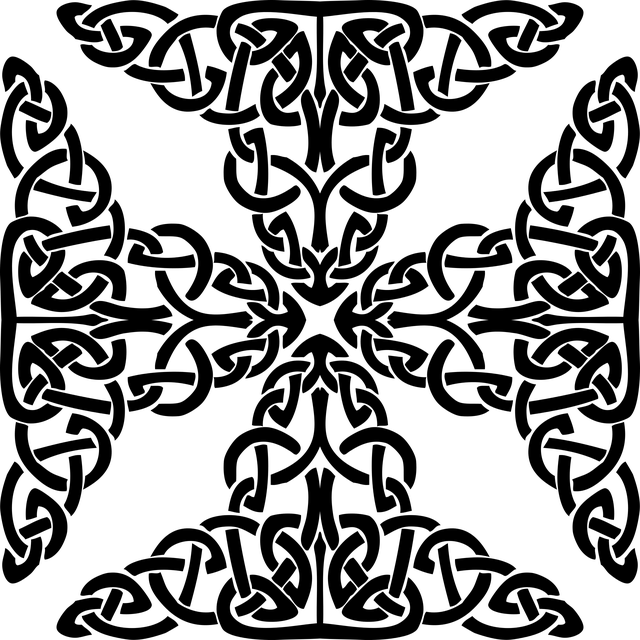 叉 耶稣 凯尔特结 - 免费矢量图形
