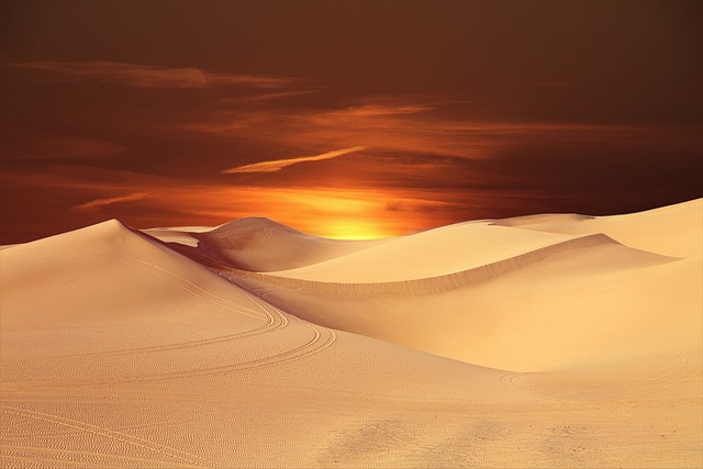 沙漠 景观 日落 - 上的免费照片