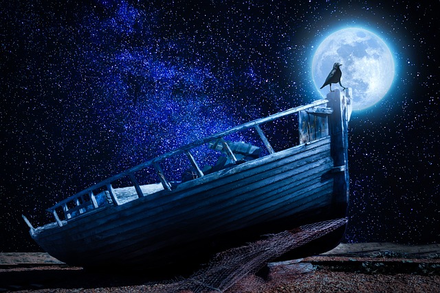月光 船 旧船 - 上的免费照片