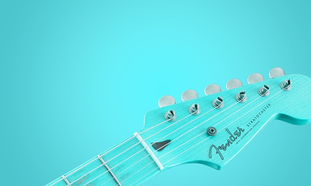 吉他 蓝色背景 音乐 - 上的免费照片